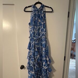 Alex Marie Blue and White Dress